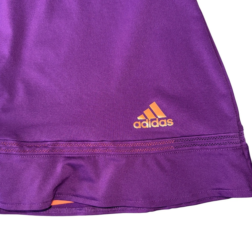 Adidas Womens Tennis Skirt Purple Orange Climalite Built in Shorts Athletic Sz S - Picture 2 of 5